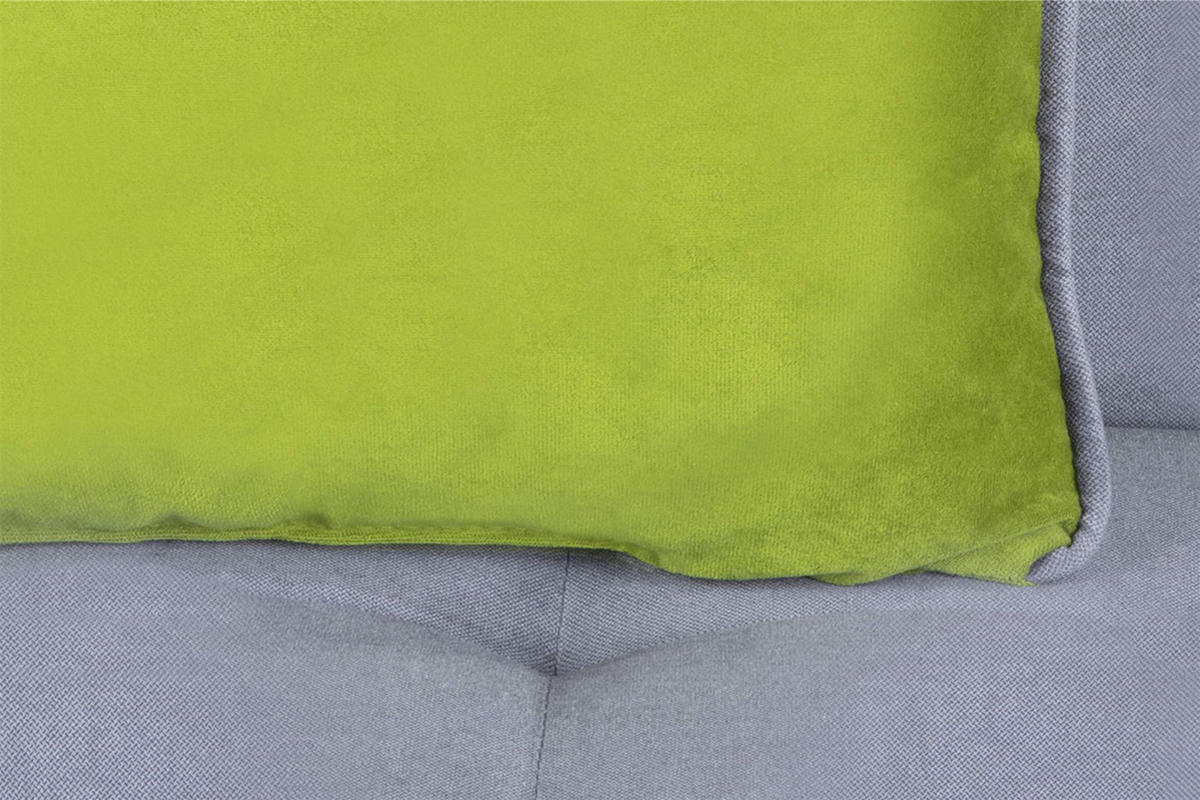 3-SITZER-SCHLAFSOFA DOZER Velours, grau / grün - Grau/Grün, Textil (197/94/93cm) - KONSIMO®
