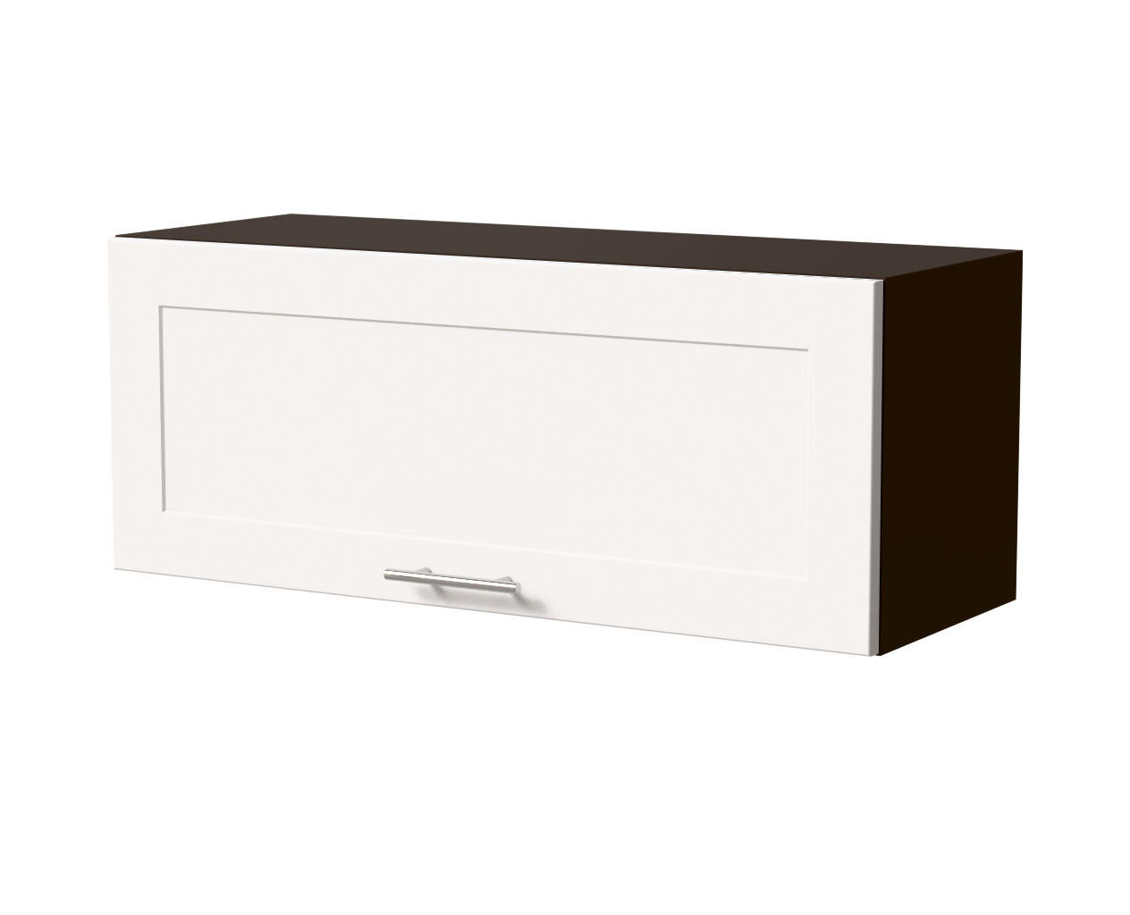 KLAPPHÄNGESCHRANK Oslo W4B/90 Lava / Weiß Matt 90 / 32,5 / 36cm - Blum Aventos - Dunkelgrau/Weiß, Holz/Holzwerkstoff (90/36/32.5cm) - Feldmann-Wohnen