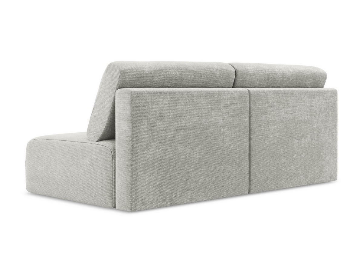 3-SITZER SOFA mit Schlaffunktion Chenille Stoff Grau - Hellgrau/Schwarz, Kunststoff/Textil (216/79/102cm) - Makamii
