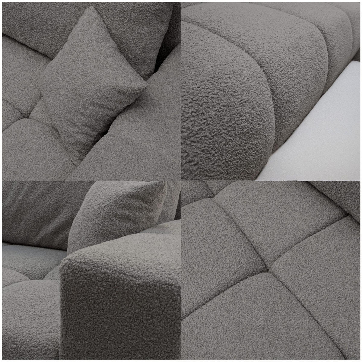 ECKSOFA Anabel Max Mit Schlaffunktion - Dunkelgrau, Holzwerkstoff/Textil (145/278cm) - Fun Möbel