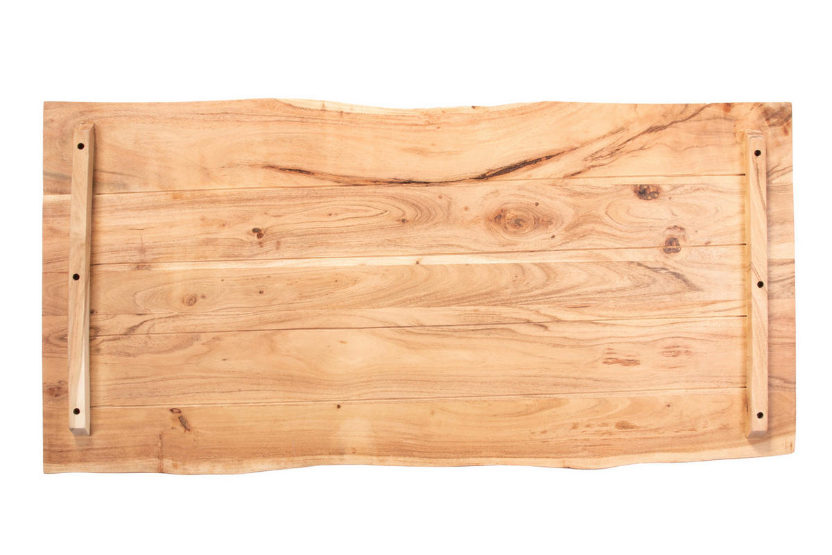 TISCHPLATTE CURT - Beige/Naturfarben, Akazienholz/Holz (60/120/3cm) - SAM