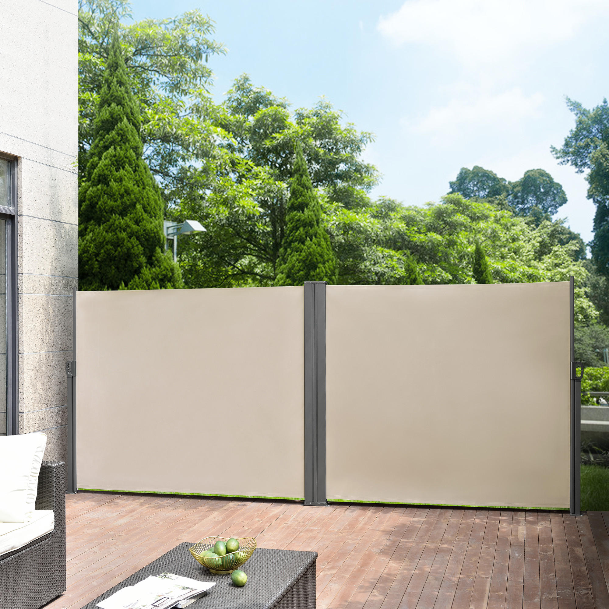 SEITENMARKISE Alcazaba - Sandfarben, Textil (300/160cm) - pro.tec