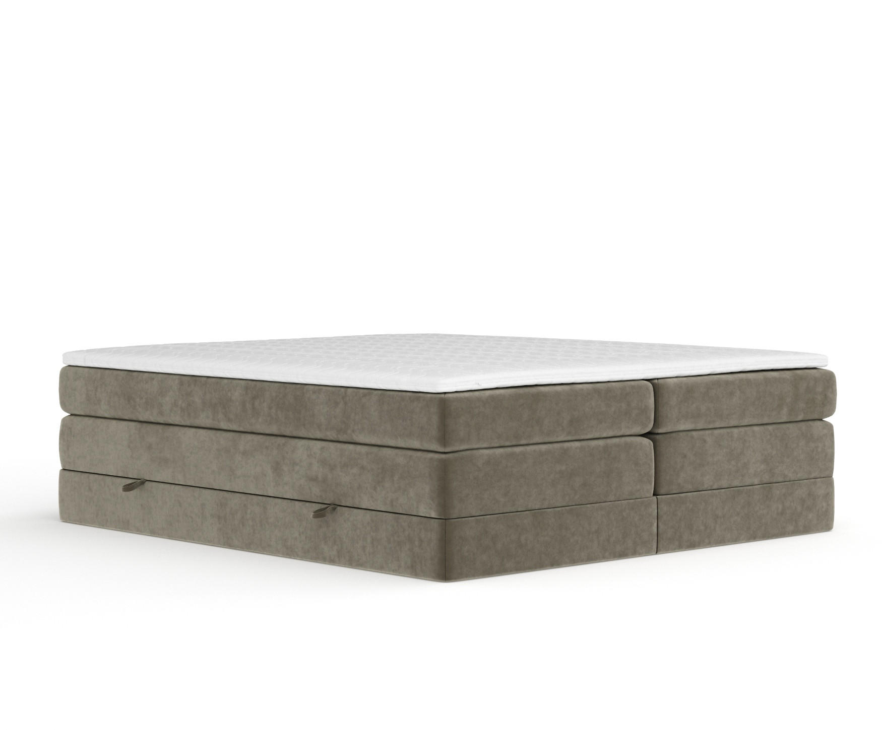 BOXSPRINGBETT Juniper Taupe 160/200 cm - Taupe/Schwarz, Holz/Holzwerkstoff (160/200cm) - Maison de Reve