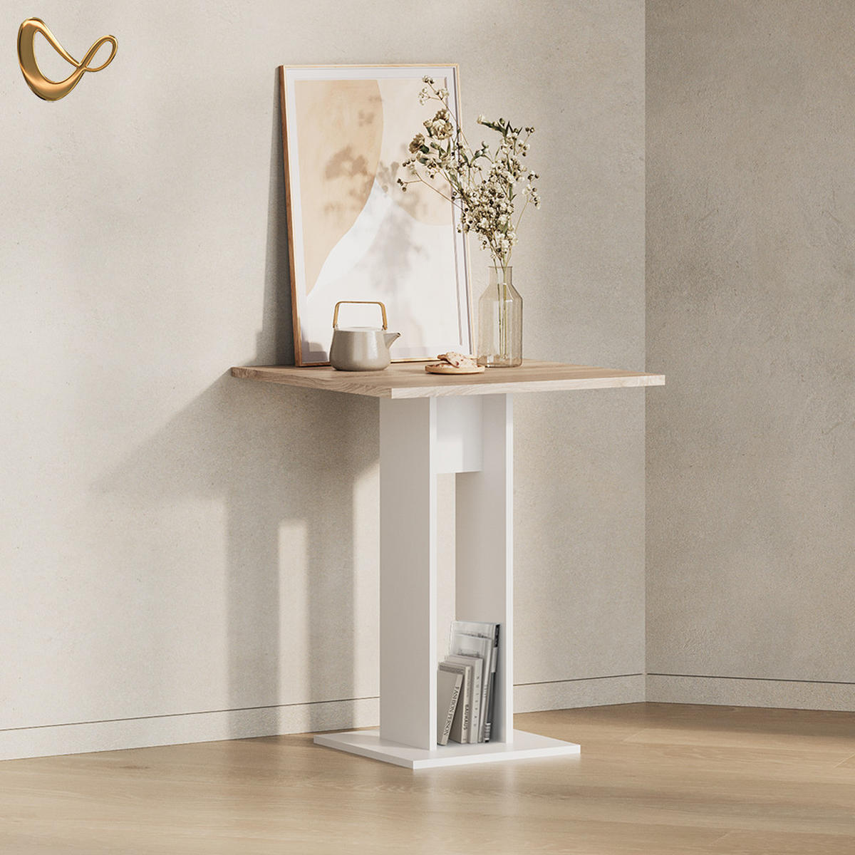 ESSTISCH Regusa Sonoma 65 x 78 cm - Sonoma Eiche, Holzwerkstoff (65/65/78cm) - Livinity®