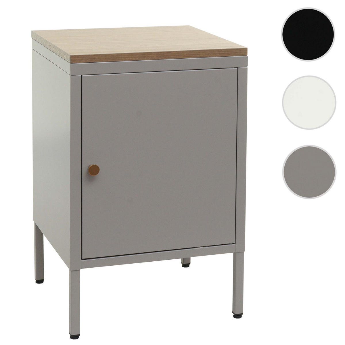 NACHTTISCH Grau - Grau, Metall (40/63/40cm) - MCW