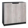 KOMMODE Logan Fronten in Eiche Nordic - Silbereichenfarben, Holzwerkstoff (82/78/37cm) - Vladon
