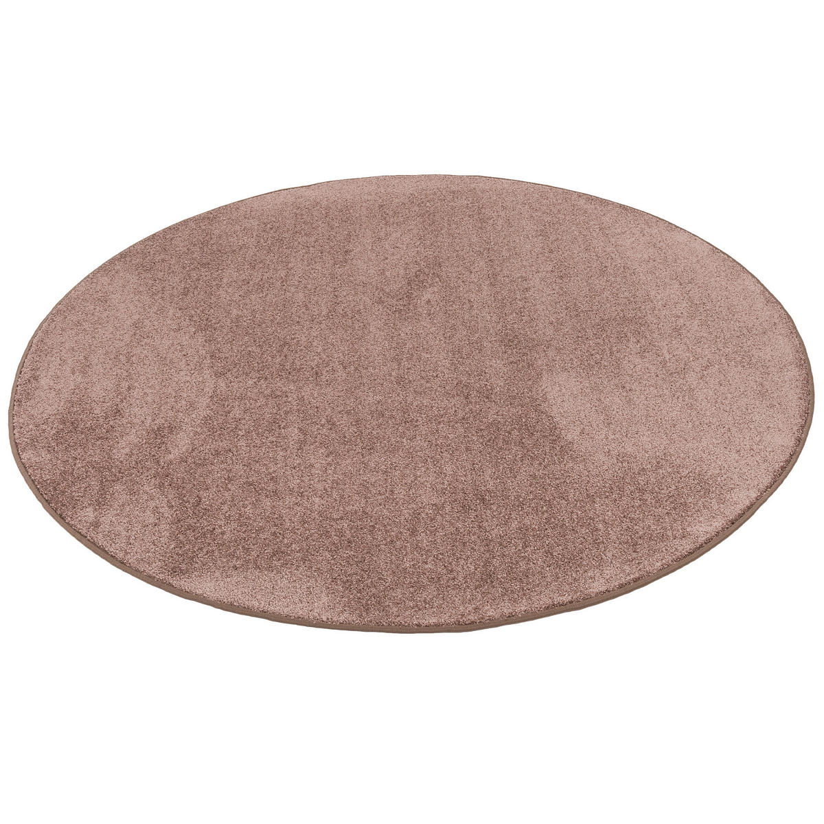 HOCHFLOR VELOURS TEPPICH LUNA RUND - Mokka, Textil (133/133cm) - Snapstyle