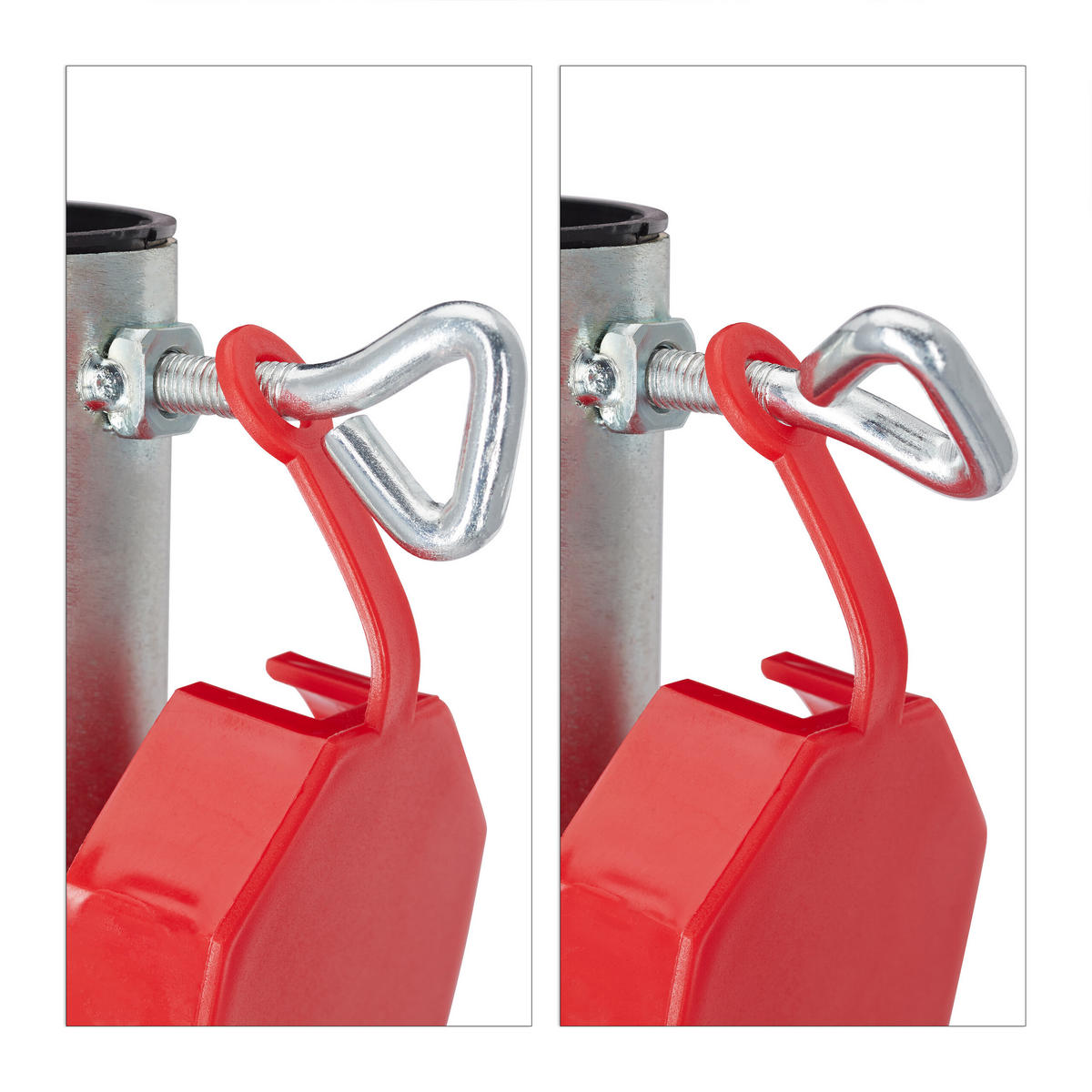 2XZEMNÁ hriadeľ - strieborná, kov/plast (7/56/10cm) - Relaxdays