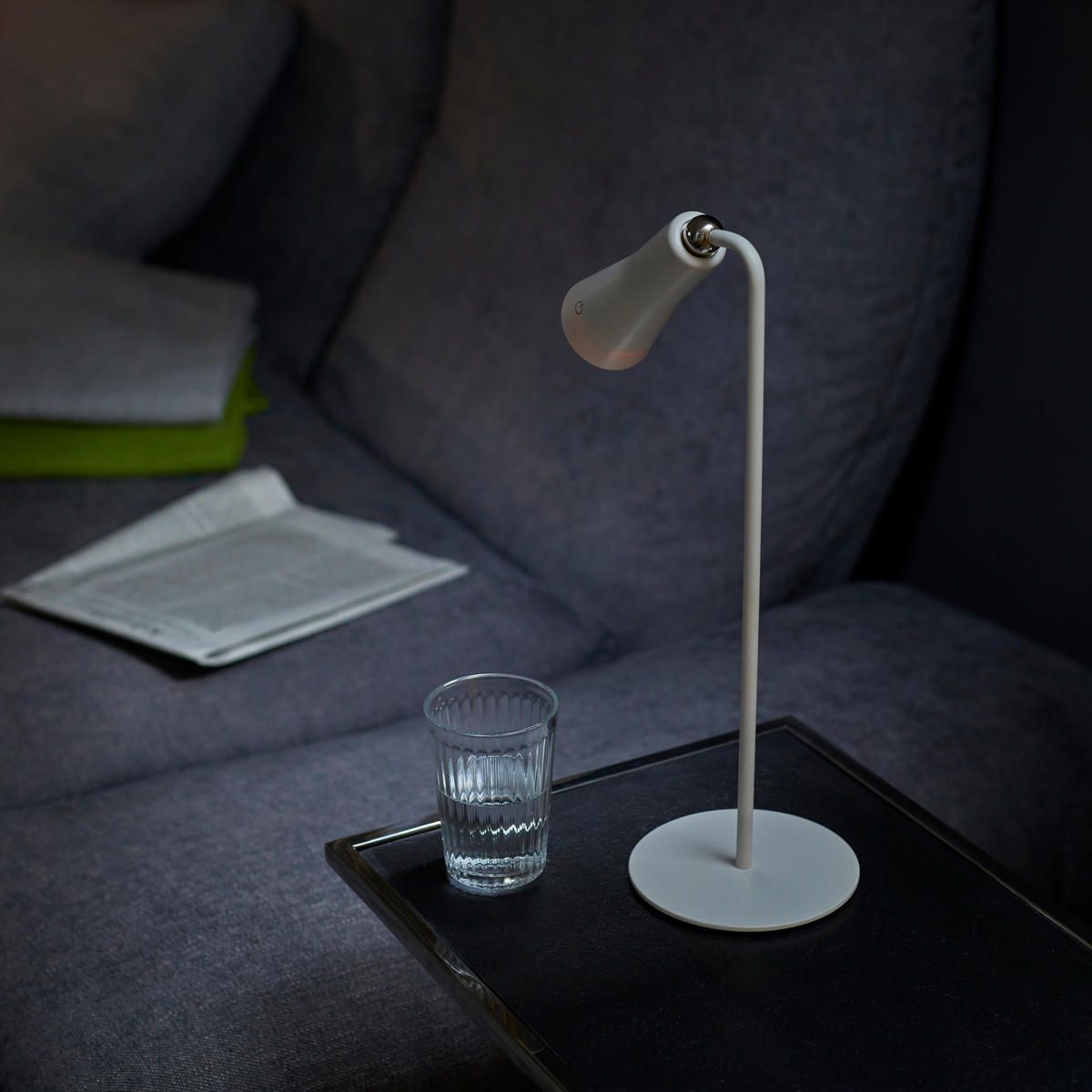LED-AKKU-TISCHLAMPE - 3-in-1-Funktion mit 4-stufiger Dimmfunktion und Touchtaste für Innenräume - Weiß, Metall (12/12/35.5cm) - Northpoint