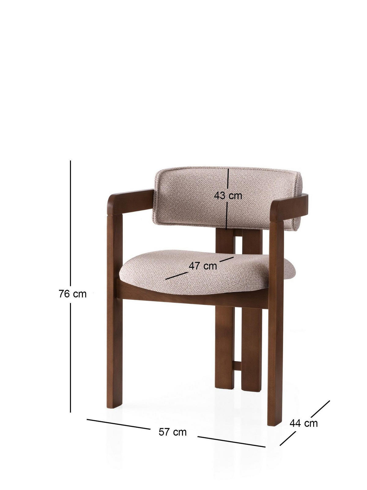 STUHL & BARHOCKER cozy Braun - Braun, Textil (57/76/44cm) - Habitat Garten