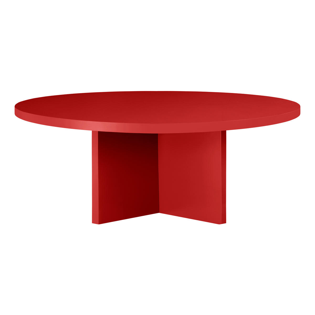 COUCHTISCH Runder, mit laminiertem 3 cm stark, Rot Llama, 100 cm - Rot, Holzwerkstoff (100/100/42cm) - RNT By Really Nice Things