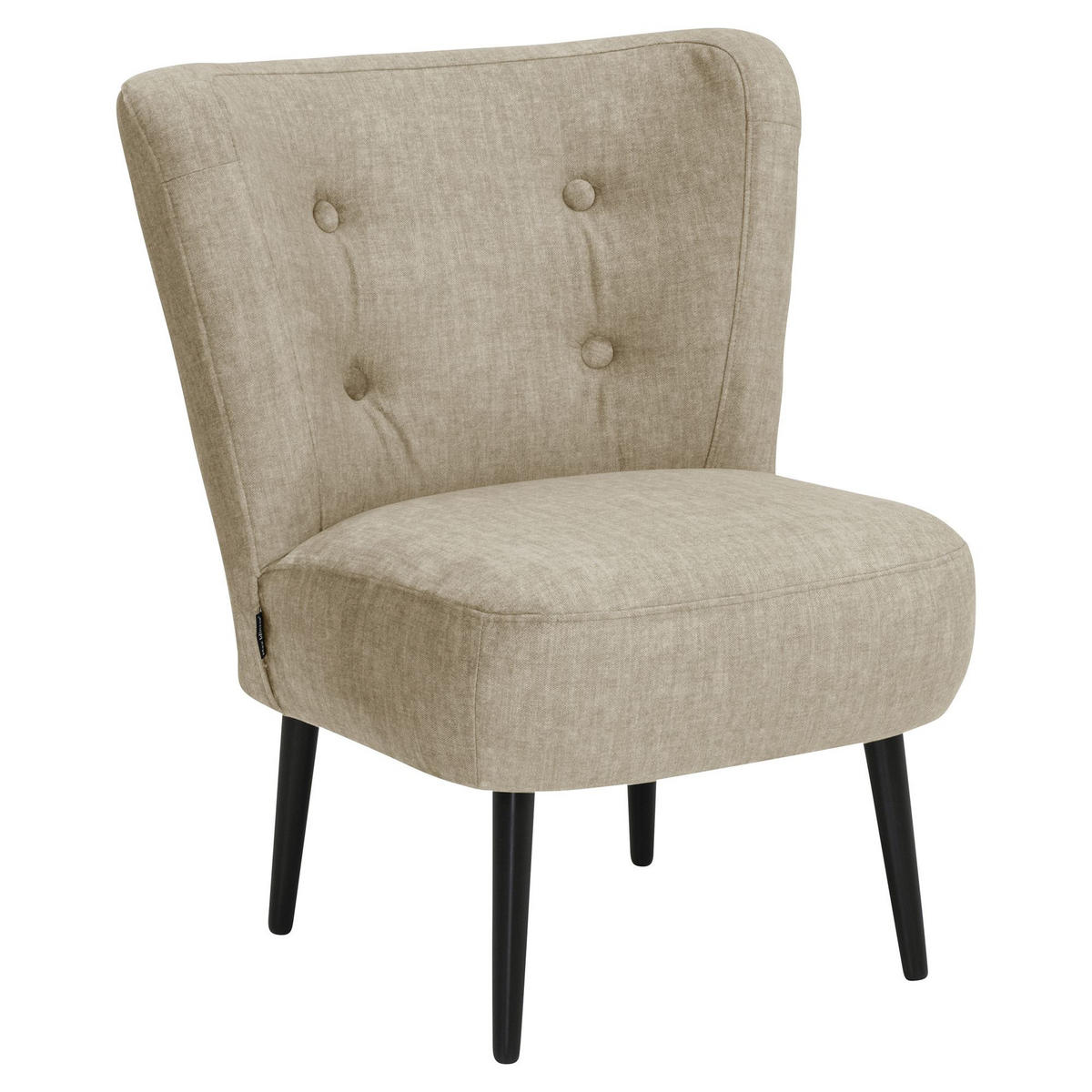 POLSTERSESSEL Kassi Samtvelours beige - Beige, Kunststoff (68/80/69cm) - 58aufmkessel