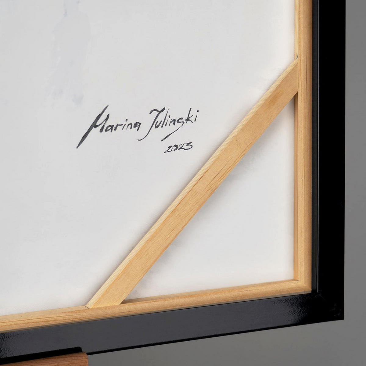 GEMÄLDE Kollektive Bewegung Schattenfugenrahmen Schwarz 120x80 cm - Schwarz, Holz (120/80cm) - YS-art gallery