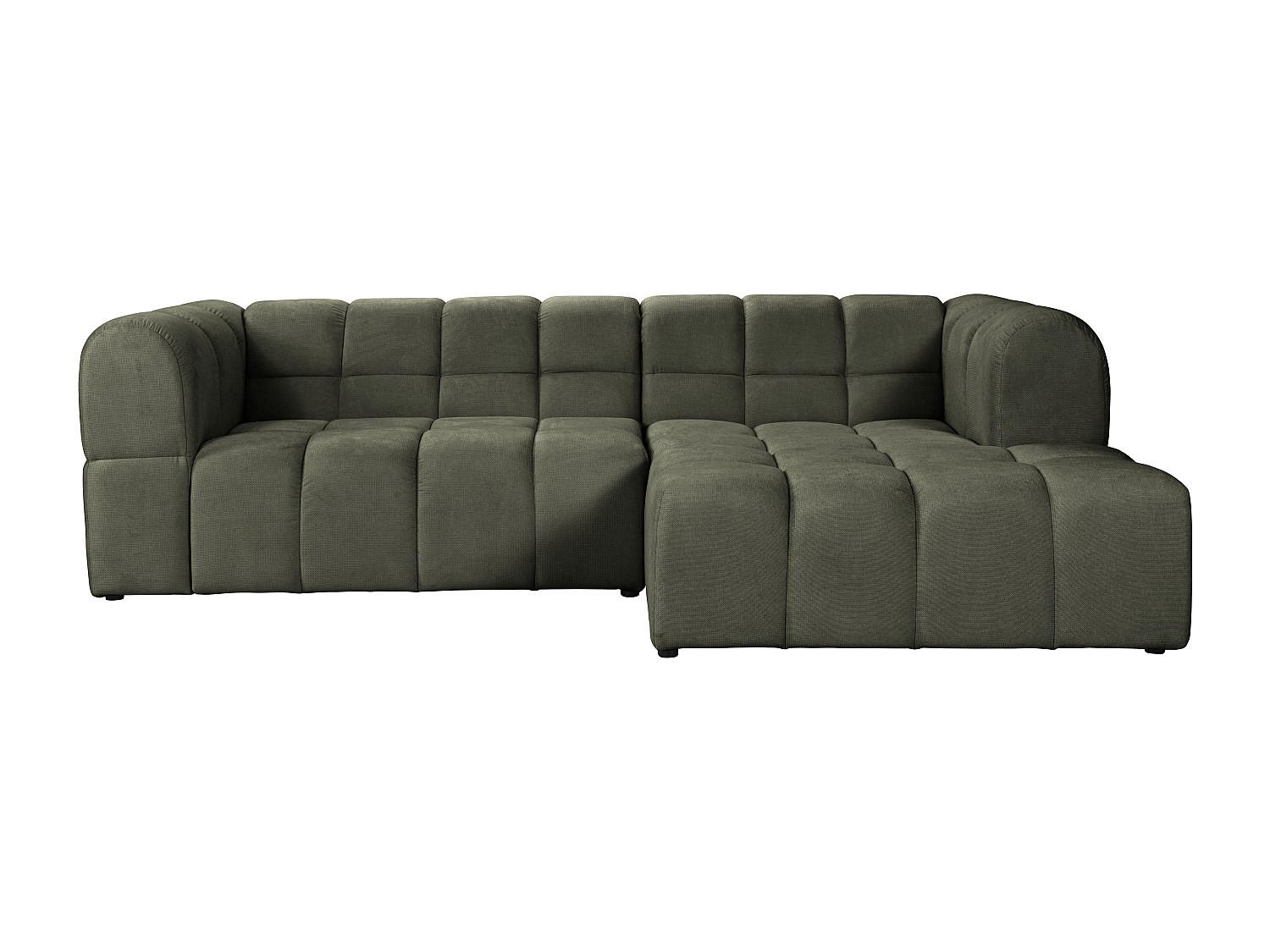 SOFA - 3 Personen - stoff - khaki Rimalo - Schlammfarben, Textil (272/75/162cm) - Vente-Unique