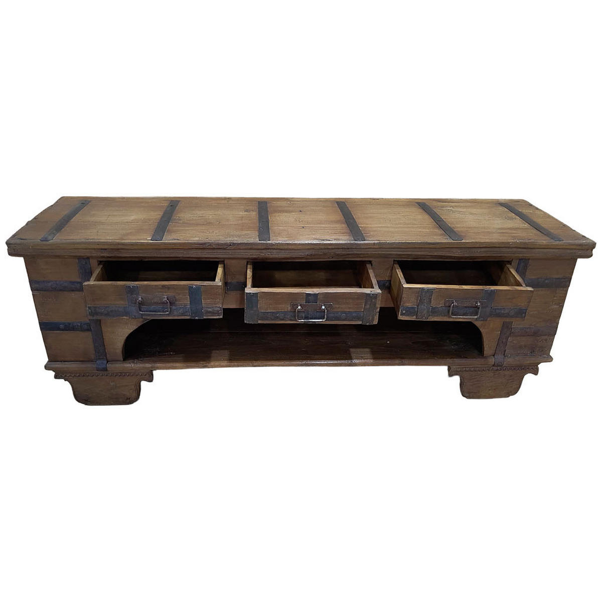 TV-LOWBOARD aus Holz, 175x45x57cm - Braun, Holz (175/57/45cm) - Wanderlust