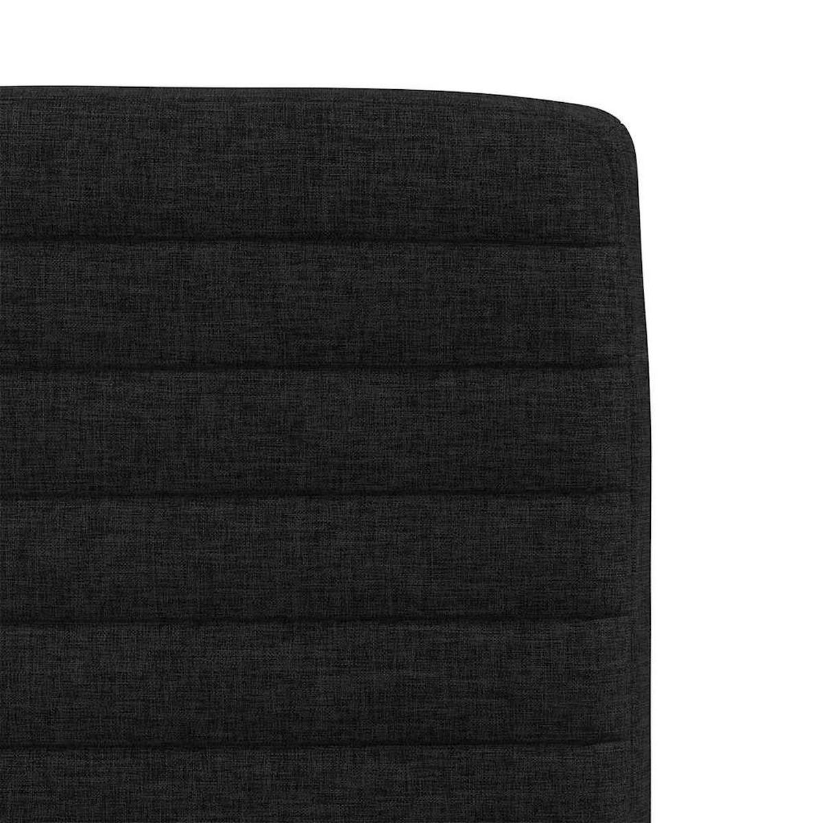 ESSZIMMERSTÜHLE 2 Stk. Schwarz Stoff 45*54*86cm - Schwarz, Metall (45/86/54cm) - ZMH