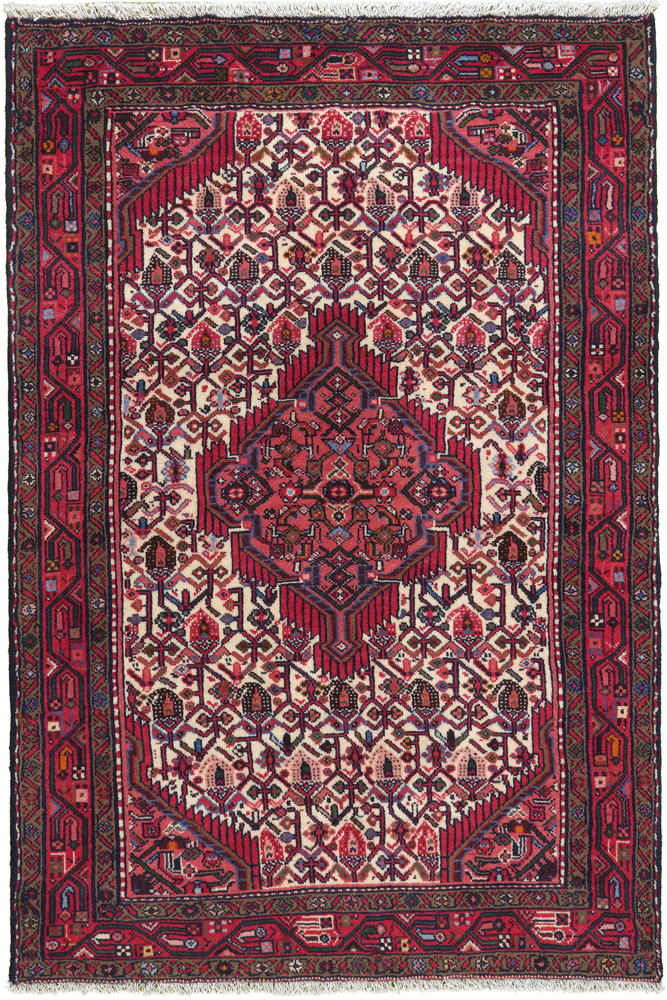 TEPPICH Assadabad Beige 152/102 cm Schurwolle - Beige, Textil (102/152cm) - Looma