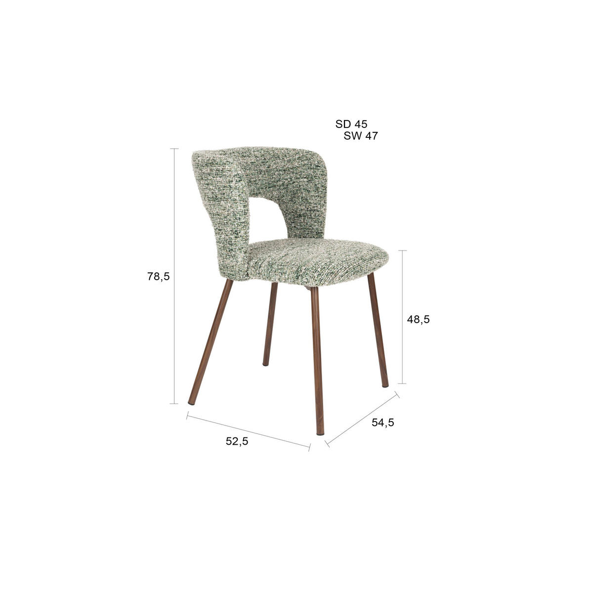 ESSZIMMERSTÜHLE Chelsea Beige - 2 er Set - Beige, Kunststoff (52.5/78.5/54.5cm) - Housecraft Living