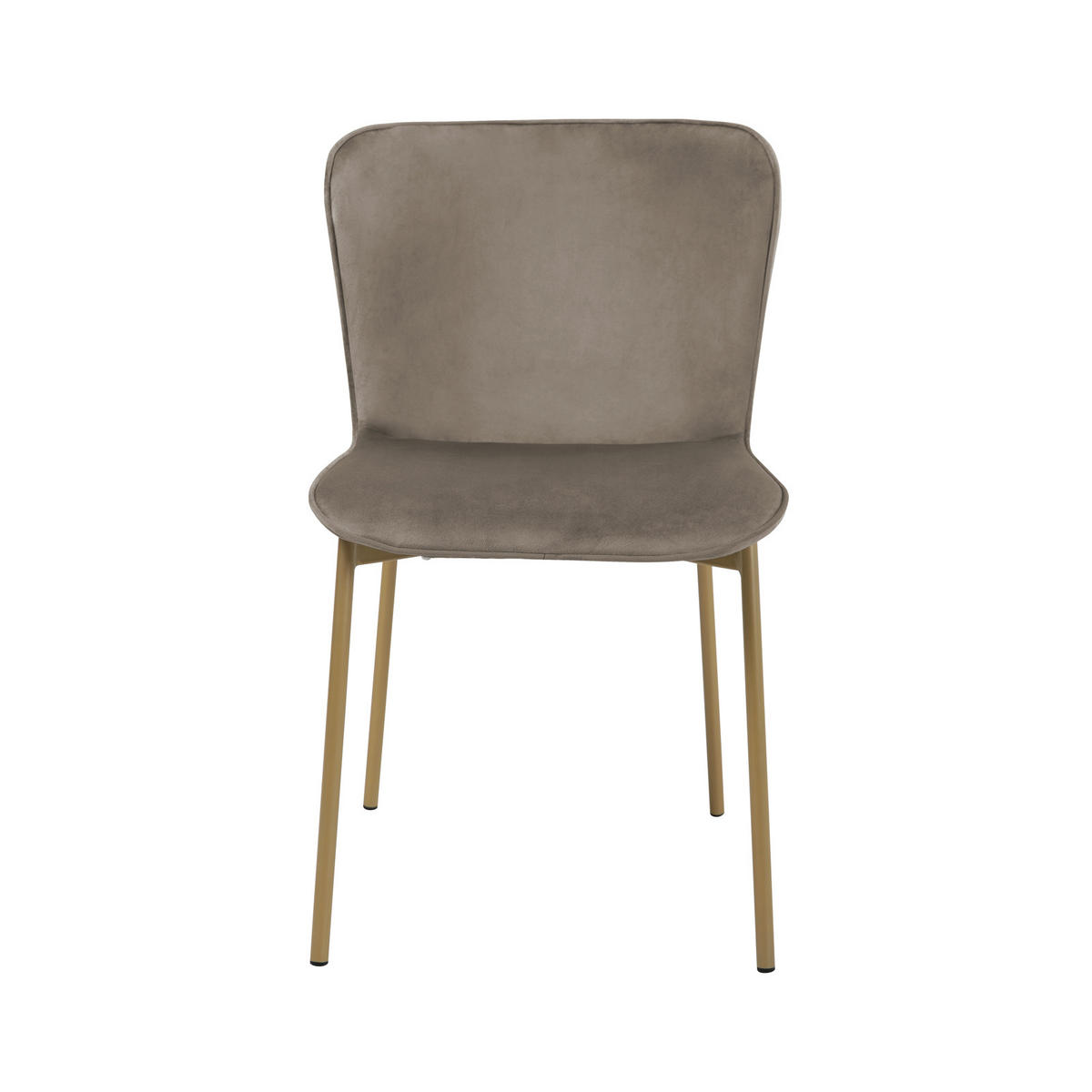 ESSZIMMERSTUHL MARY 2er Set - Taupe/Goldfarben, Textil/Metall (50/81/50cm) - SVITA
