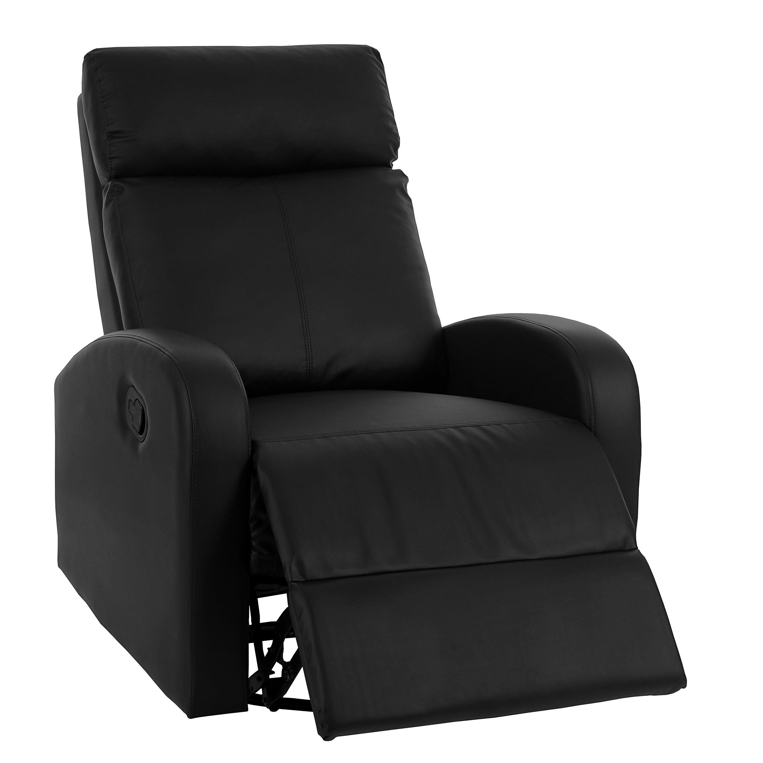 FERNSEHSESSEL PREMIUM Schwarz - Schwarz, Textil (75/100/96cm) - MCW