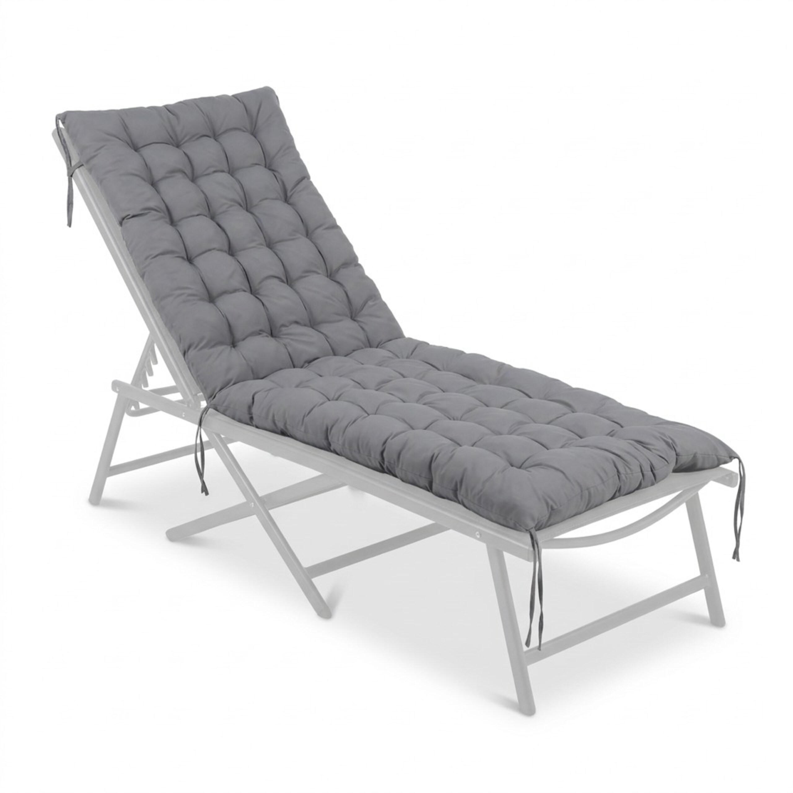 LAVIČKOVÝ sedák - sivá, textil/plast (70/8/180cm) - Relaxdays