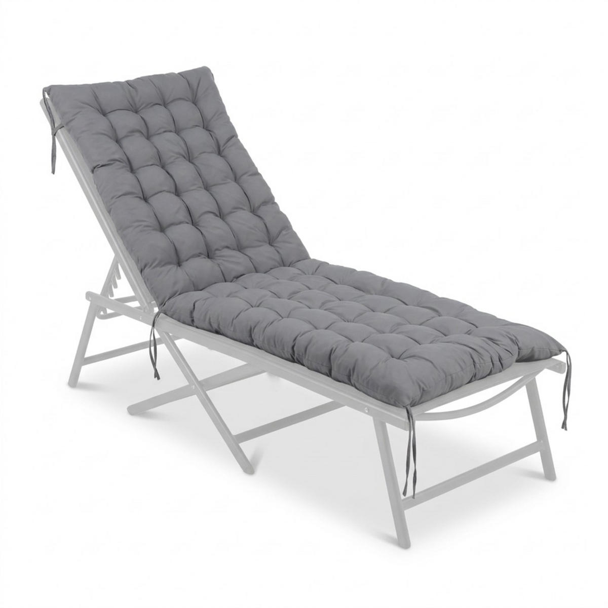 LAVIČKOVÝ sedák - sivá, textil/plast (70/8/180cm) - Relaxdays