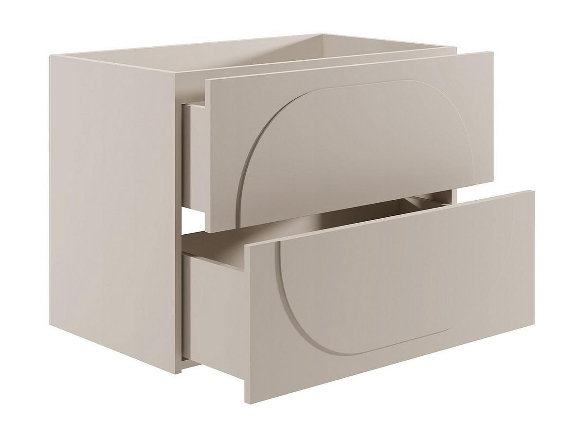 WASCHBECKENUNTERSCHRANK - 80cm x 46cm - MDF - beige - VUTOMA - Beige, Holz (80/60/46cm) - Vente-Unique