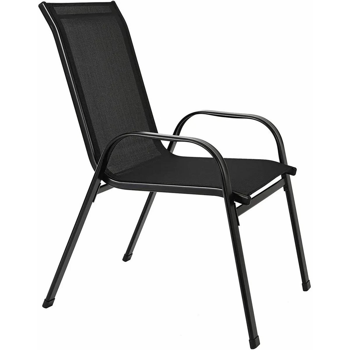 GARTENSTUHL 4er-Set Schwarz - Schwarz, Metall (91/73.5/54cm) - Kaket