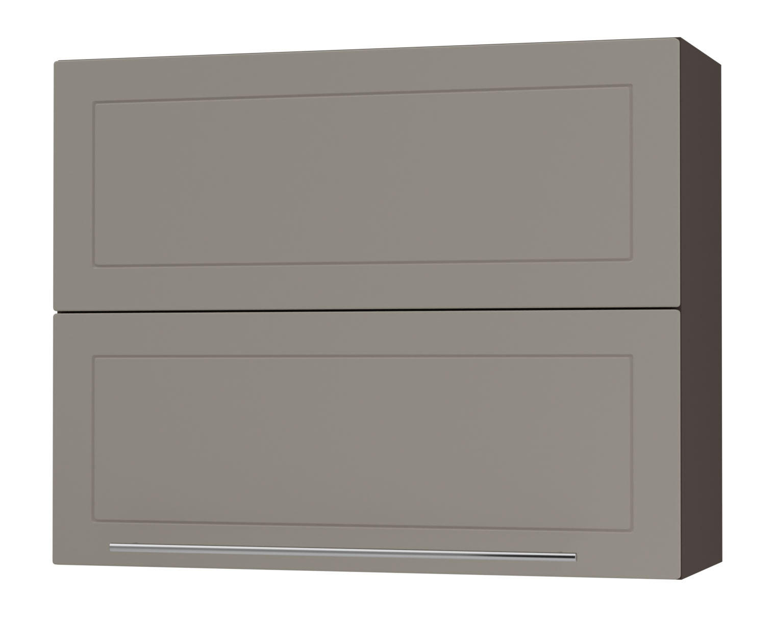 KÜCHENHÄNGESCHRANK Kvantum W8B/90 Beige Matt / Lava Matt 90 / 32,5 / 72cm - Dunkelgrau/Beige, Holz/Holzwerkstoff (90/72/36cm) - Feldmann-Wohnen