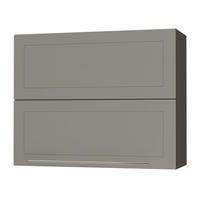 KÜCHENHÄNGESCHRANK Kvantum W8B/90 Beige Matt / Lava Matt 90 / 32,5 / 72cm - Dunkelgrau/Beige, Holz/Holzwerkstoff (90/72/36cm) - Feldmann-Wohnen