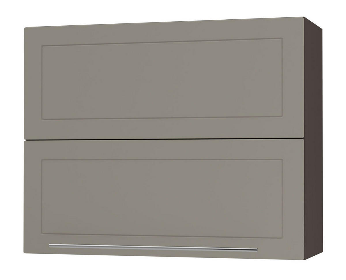 KÜCHENHÄNGESCHRANK Kvantum W8B/90 Beige Matt / Lava Matt 90 / 32,5 / 72cm - Dunkelgrau/Beige, Holz/Holzwerkstoff (90/72/36cm) - Feldmann-Wohnen