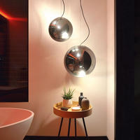 PENDELLEUCHTE Sphere Schwarz/Klar Ø 40cm - Schwarz, Glas (40/40/40cm) - s.luce