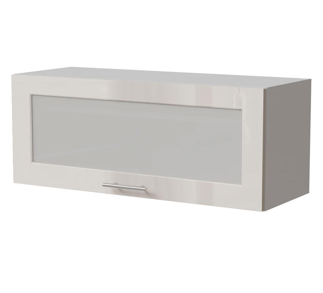 KLAPPHÄNGESCHRANK Brerra W4BS/90 WKF Weiß / RAL 9001 creme Hochglanz 90 / 32,5 / 36cm - Creme/Weiß, Holz/Holzwerkstoff (90/36/32.5cm) - Feldmann-Wohnen
