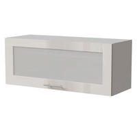 KLAPPHÄNGESCHRANK Brerra W4BS/90 WKF Weiß / RAL 9001 creme Hochglanz 90 / 32,5 / 36cm - Creme/Weiß, Holz/Holzwerkstoff (90/36/32.5cm) - Feldmann-Wohnen