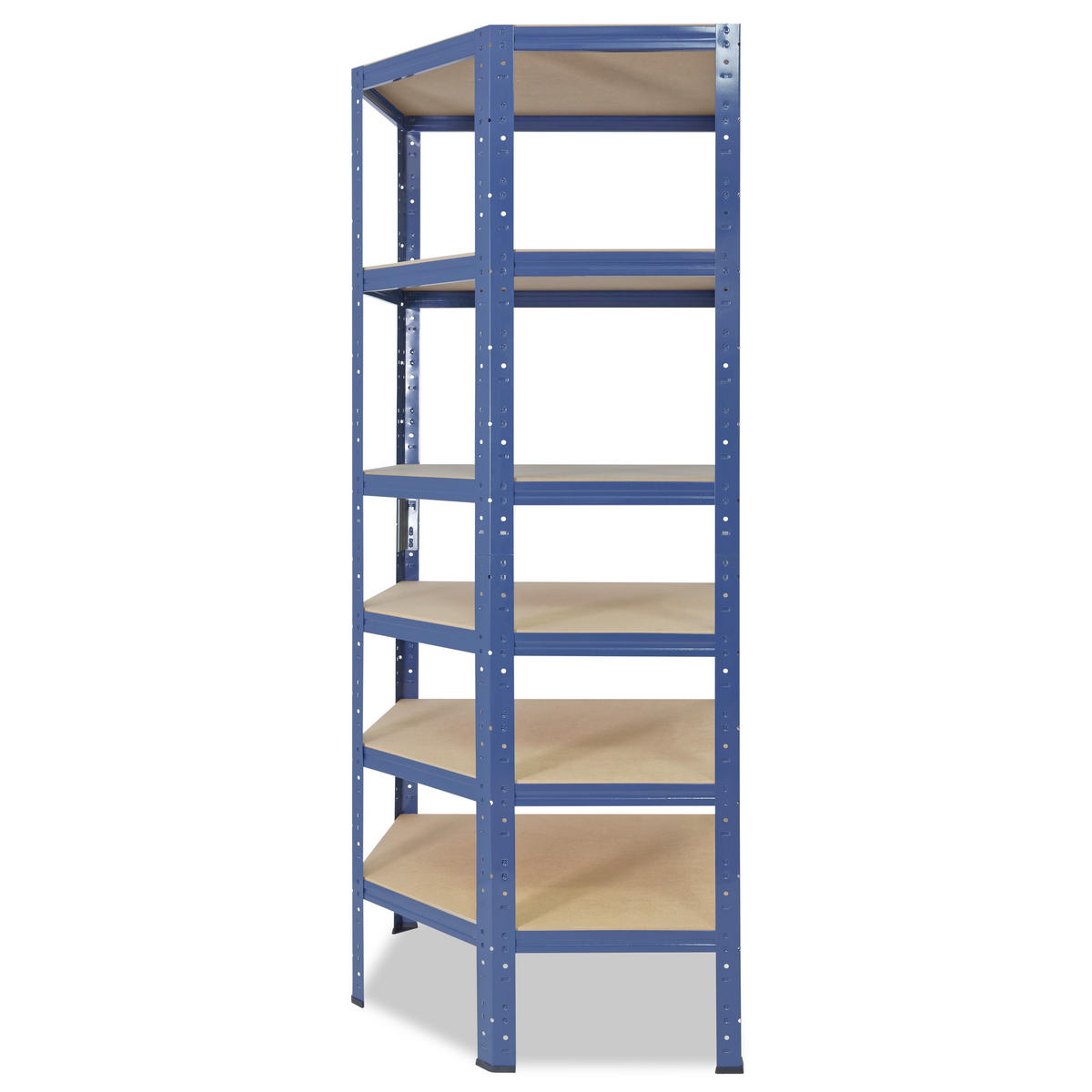 ECKREGAL HOME 200x90x60 cm in blau mit 6 Böden und 145 kg Traglast pro Boden - Blau, Metall (90/200/60cm) - shelfplaza