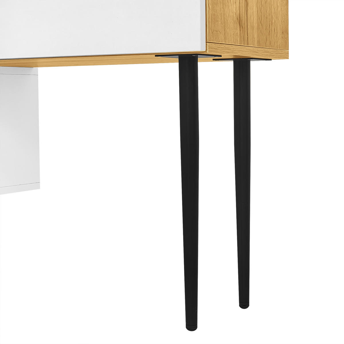 TV-SCHRANK 2-tlg. Holz, Weiß, Schwarz - Ahornfarben/Weiß, Holz (30/63.5/220cm) - Raumix