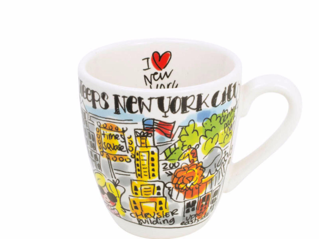 MINI-BECHER New York in Bunt - 200 ml - Multicolor, Keramik (0.2L) - Blond Amsterdam
