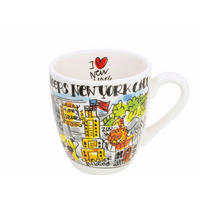 MINI-BECHER New York in Bunt - 200 ml - Multicolor, Keramik (0.2L) - Blond Amsterdam