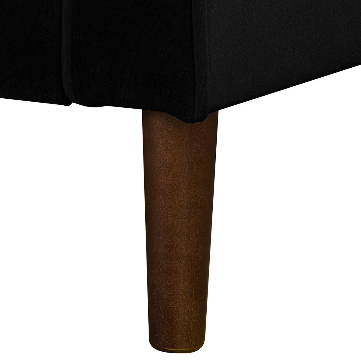 3-SITZER SOFA - Samt - Schwarz, Textil (191/80/86cm) - home24