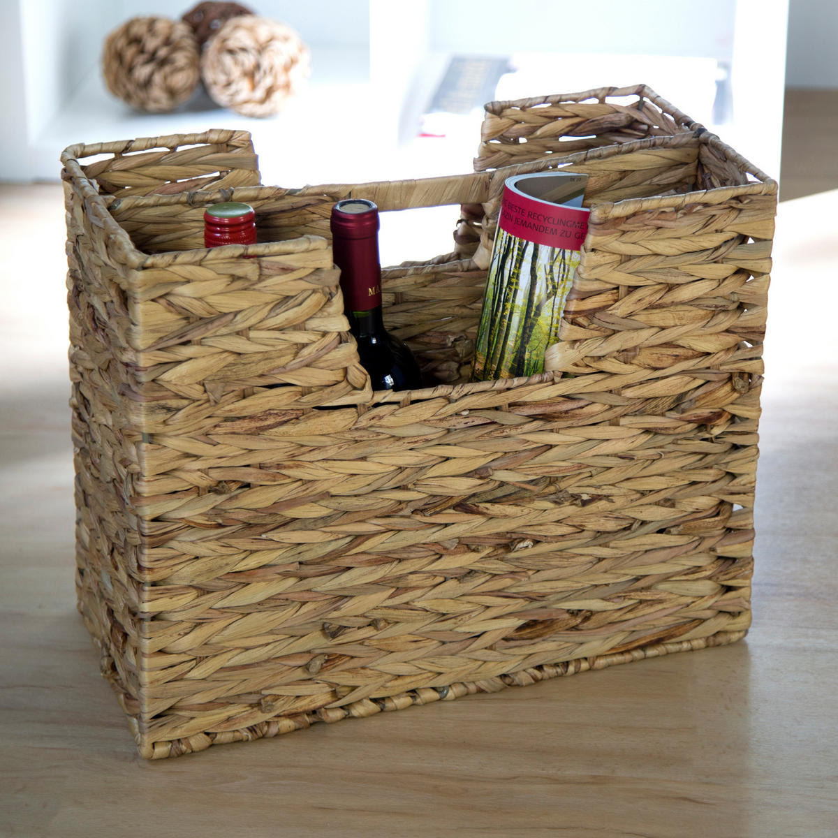 ZEITUNGSSTÄNDER Seegras - Braun, Naturmaterialien (39/33/20cm) - Homestyle4u