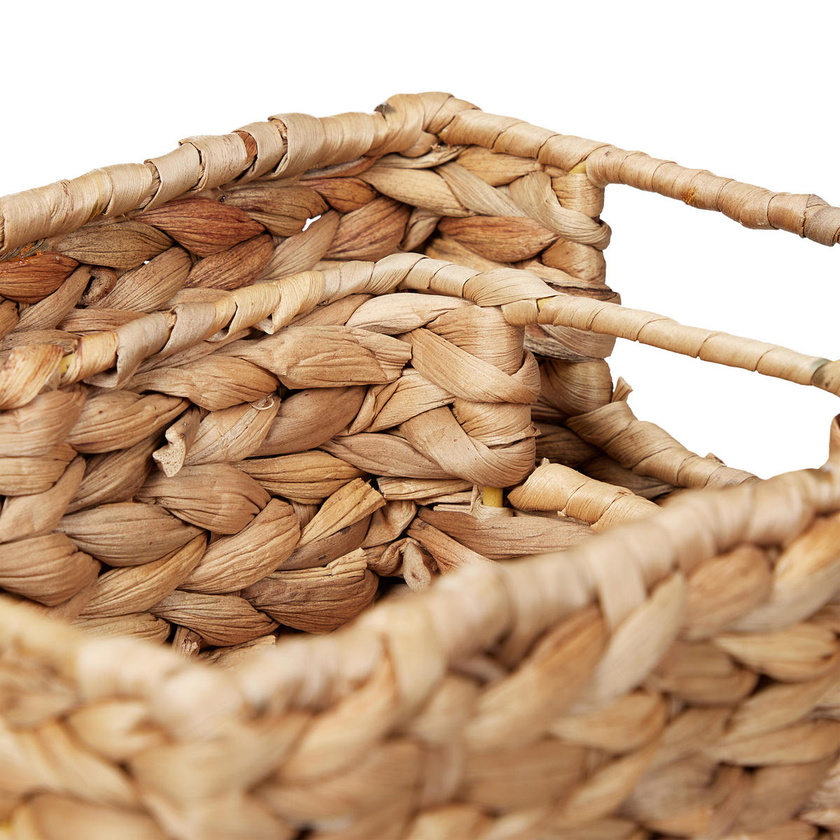 2-TLG.AUFBEWAHRUNGSKORB-SET - Hellbraun, Textil/Metall (20.5/15.5/11.5cm) - Relaxdays