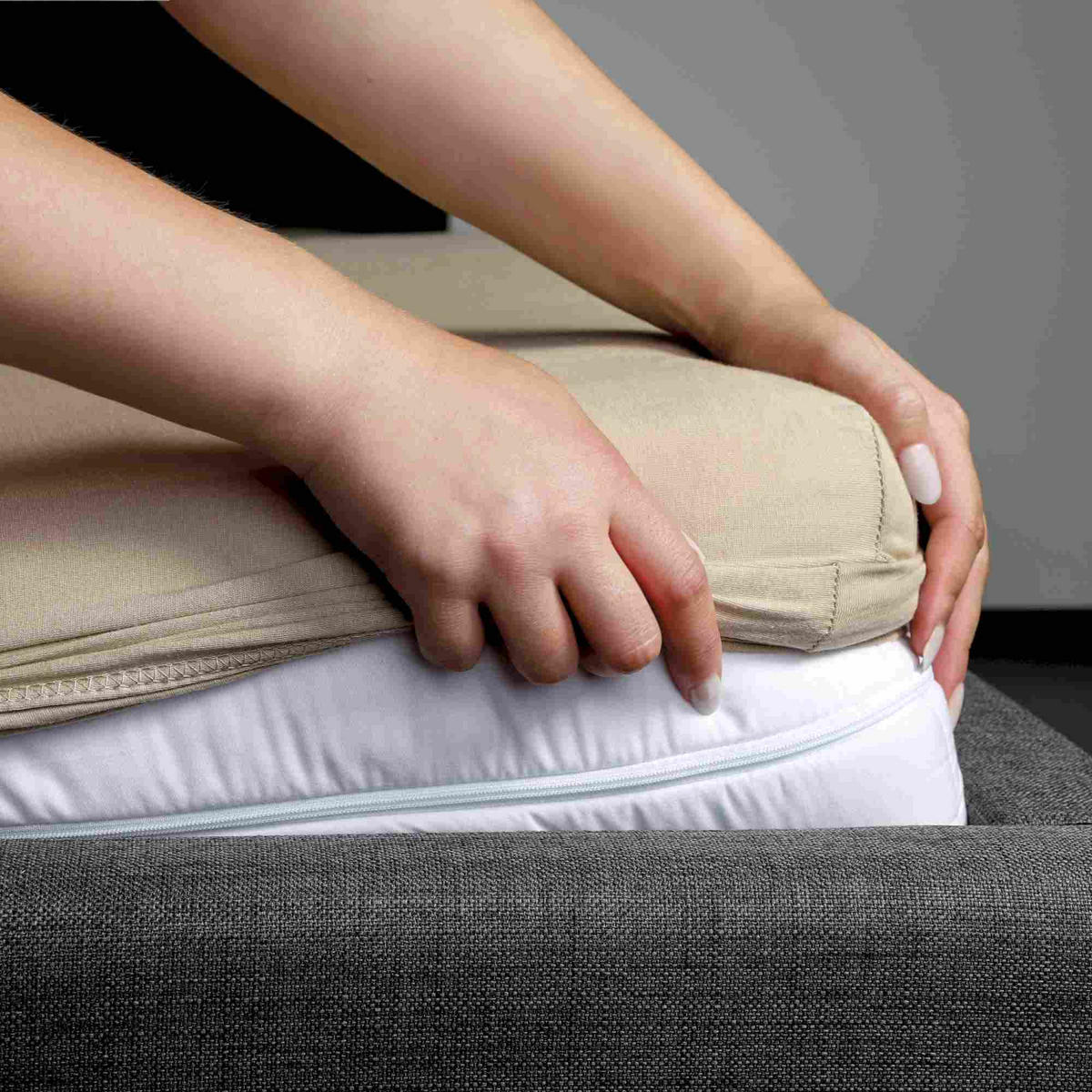 SPANNBETTLAKEN BASIC 2er Set - Beige, Textil (150/200cm) - Schöner Wohnen