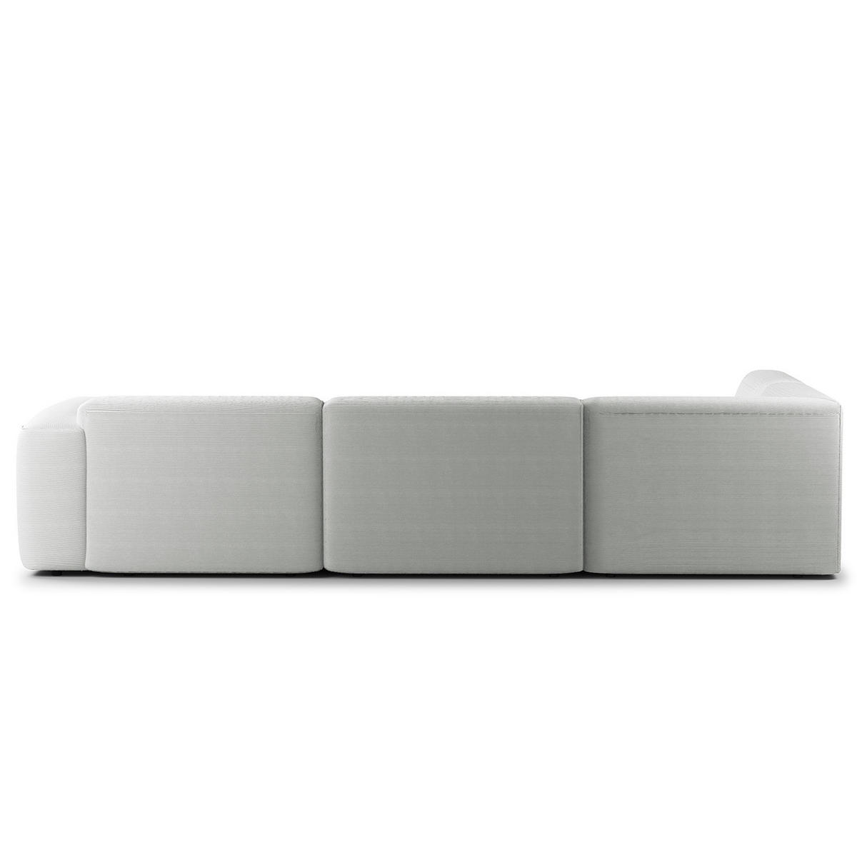 3-SITZER ECKSOFA mit Recamiere - Schwarz/Grau, Kunststoff/Textil (295/231cm) - home24