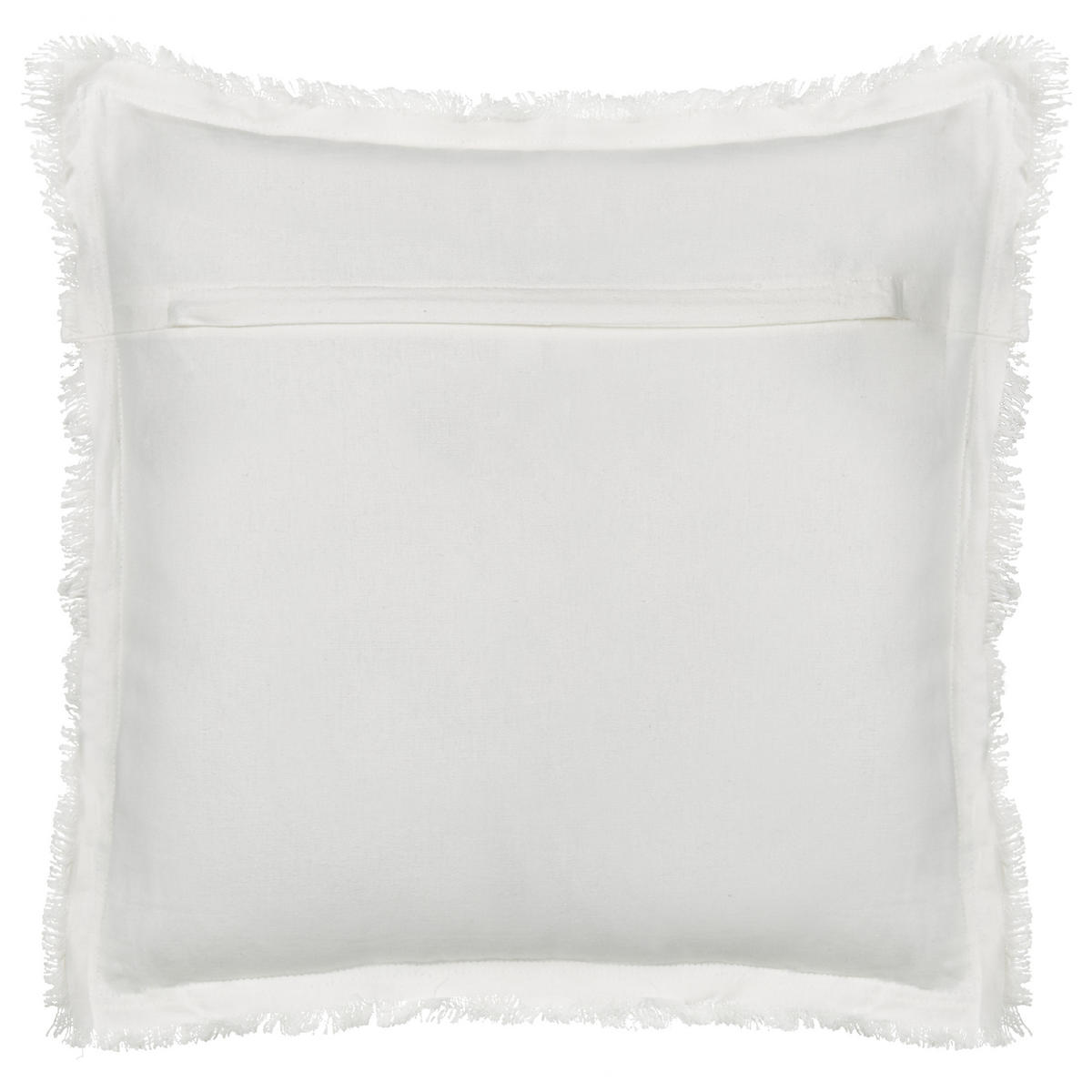 DEKOKISSEN 2er-Set Weiß 45/45 cm Cyanotis - Weiß/Grün, Textil (45/45cm) - Beliani