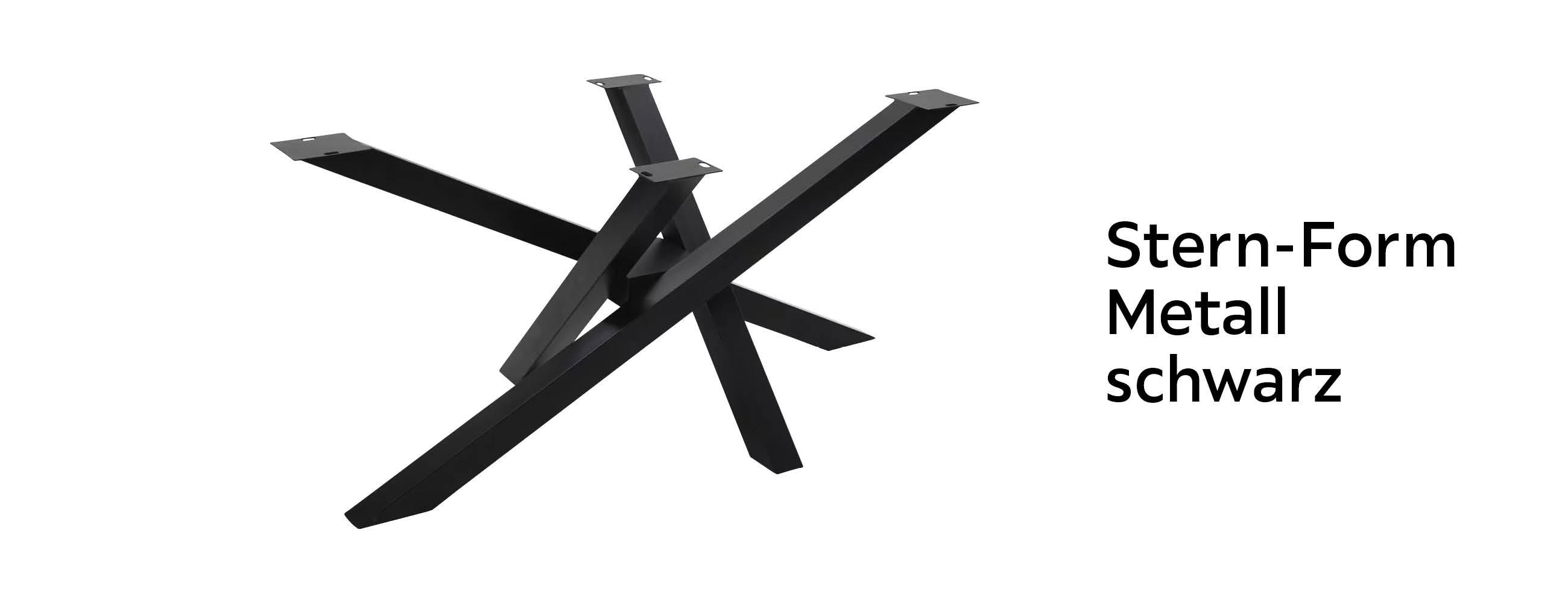 Tischgestell SternForm Metall schwarz