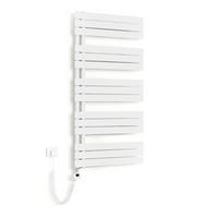 HANDTUCHHEIZKÖRPER 132/60 cm weiß elektrisch 800 W mit WLAN-Thermostat - Weiß, Metall (60/132/5.9cm) - S'AFIELINA