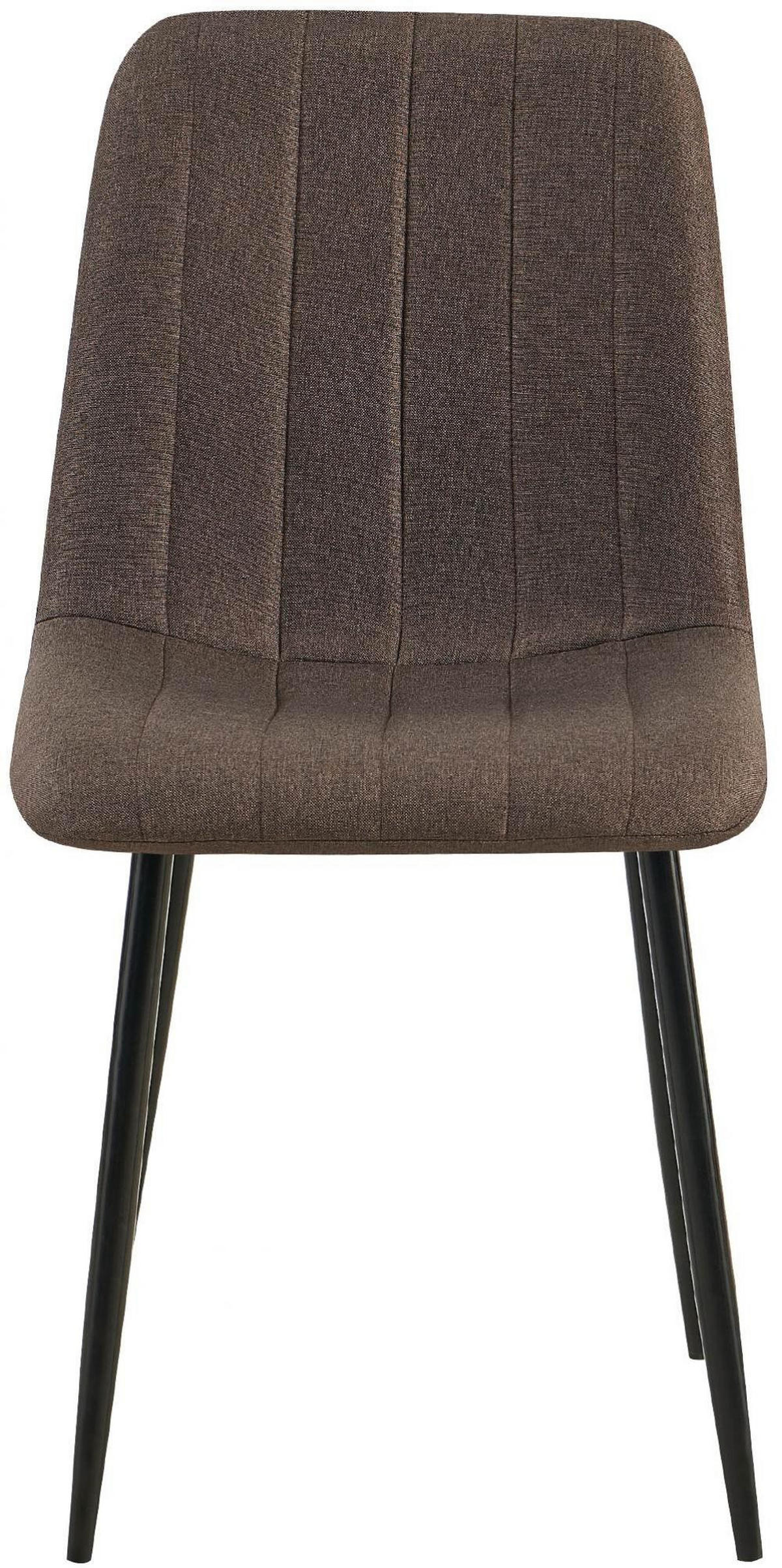 STUHL Stoff Braun - Schwarz/Braun, Textil/Metall (45/88/53cm) - CLP