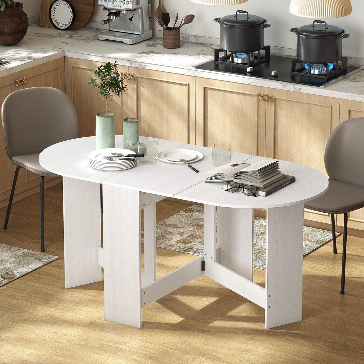 ESSTISCH Weiß 1 Stück - Weiß, Kunststoff (163/80/75cm) - GiPP