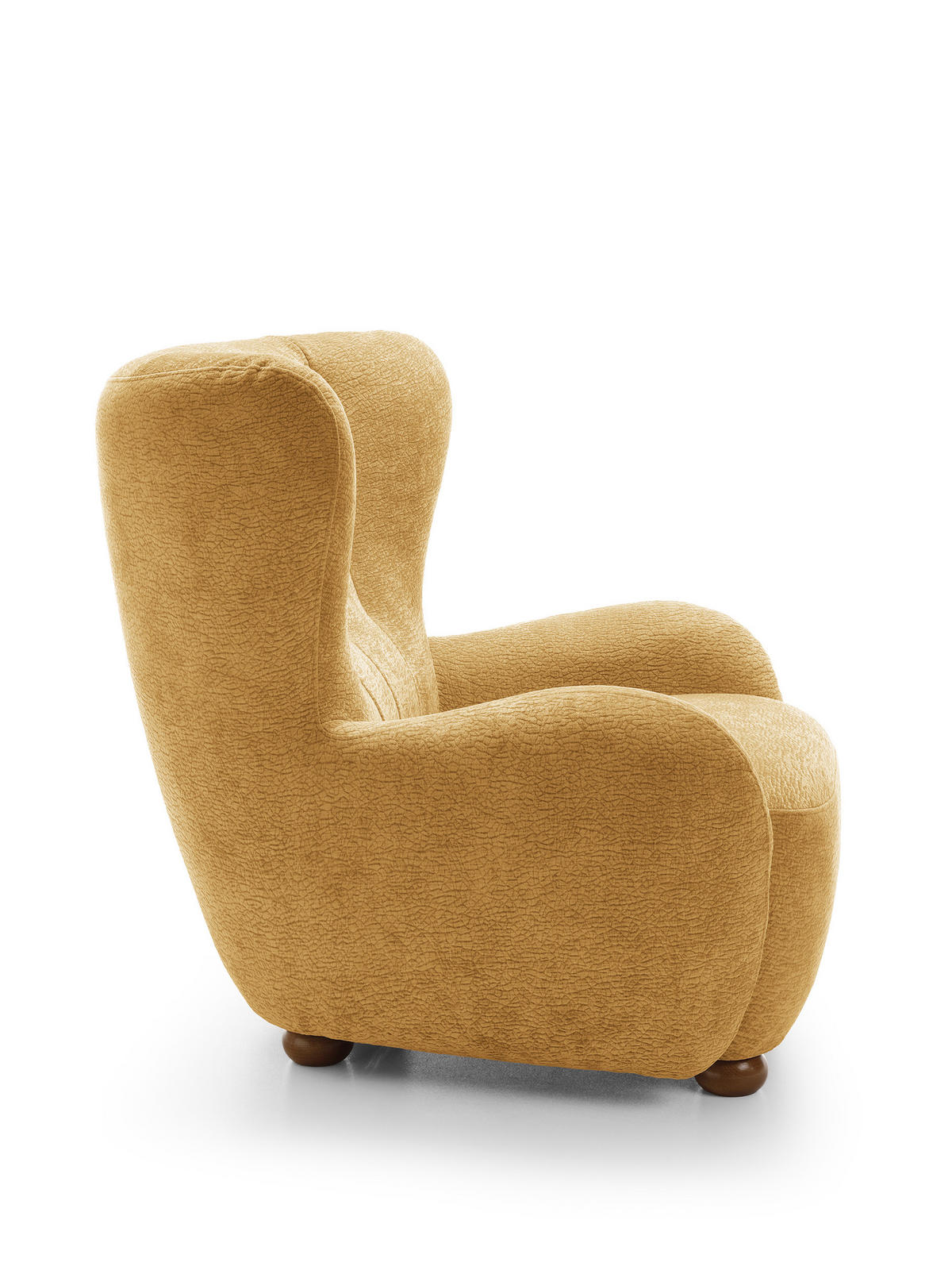 SESSEL MIST, Polstersessel Klassisch Loungesessel, Chenille-Stoff Gelb - Gelb, Holz/Holzwerkstoff (88/91/100cm) - MASSENO