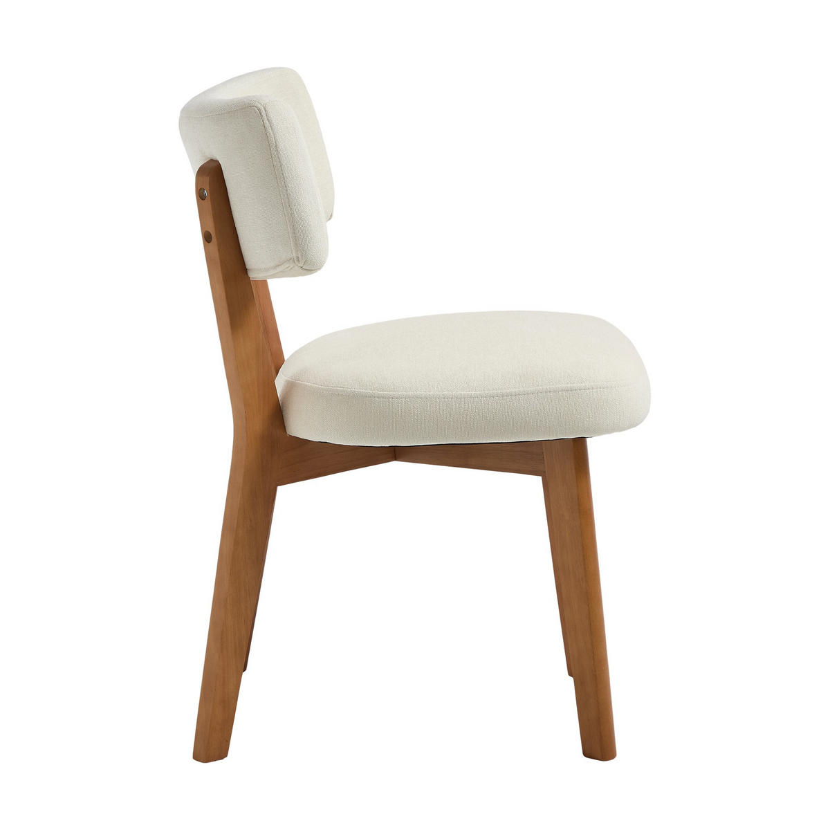 STÜHLE 2er-Set Esszimmerstuhl,Massivholz,Leinenstoff,Beige - Beige, Textil (47/77/54.5cm) - LVHOM
